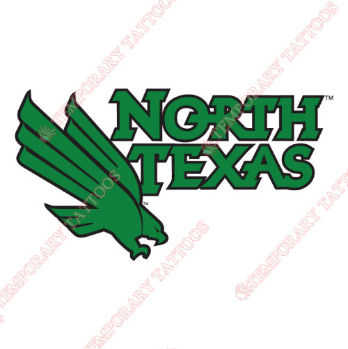 North Texas Mean Green Customize Temporary Tattoos Stickers NO.5627
